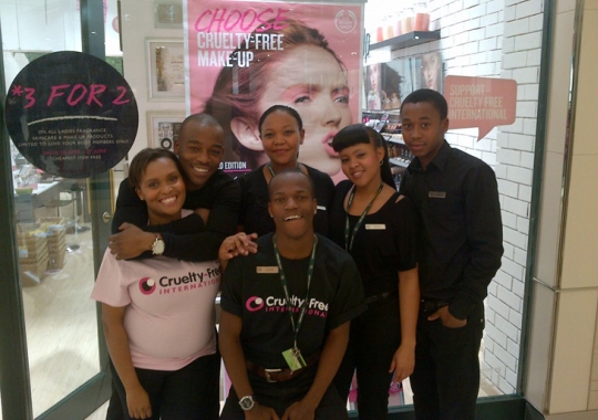 Our global pledge campaign for an end to animal tested cosmetics arrives in South Africa