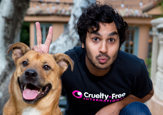 Kunal Nayyar supports the Cruelty Free International campaign to end animal testing for cosmetics in the U.S.